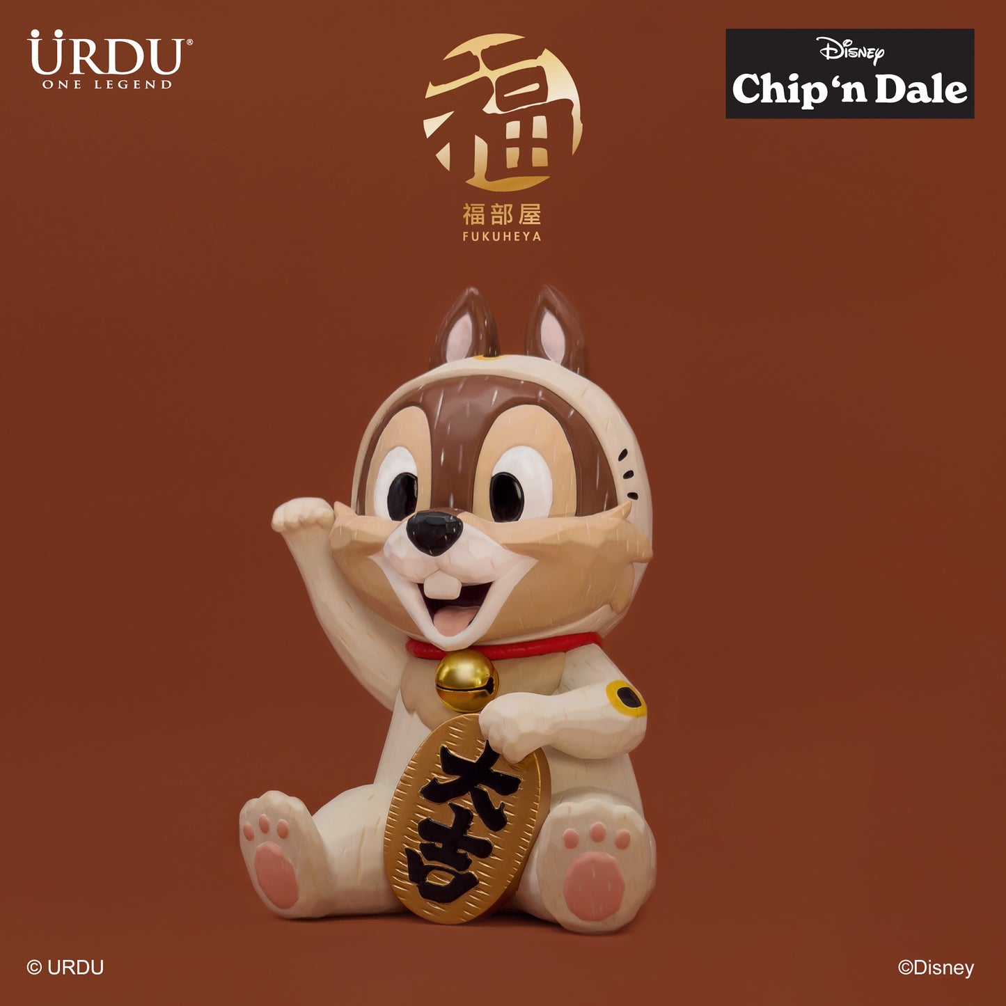 Disney Fukuheya Maneki Neko – Chip & Dale
