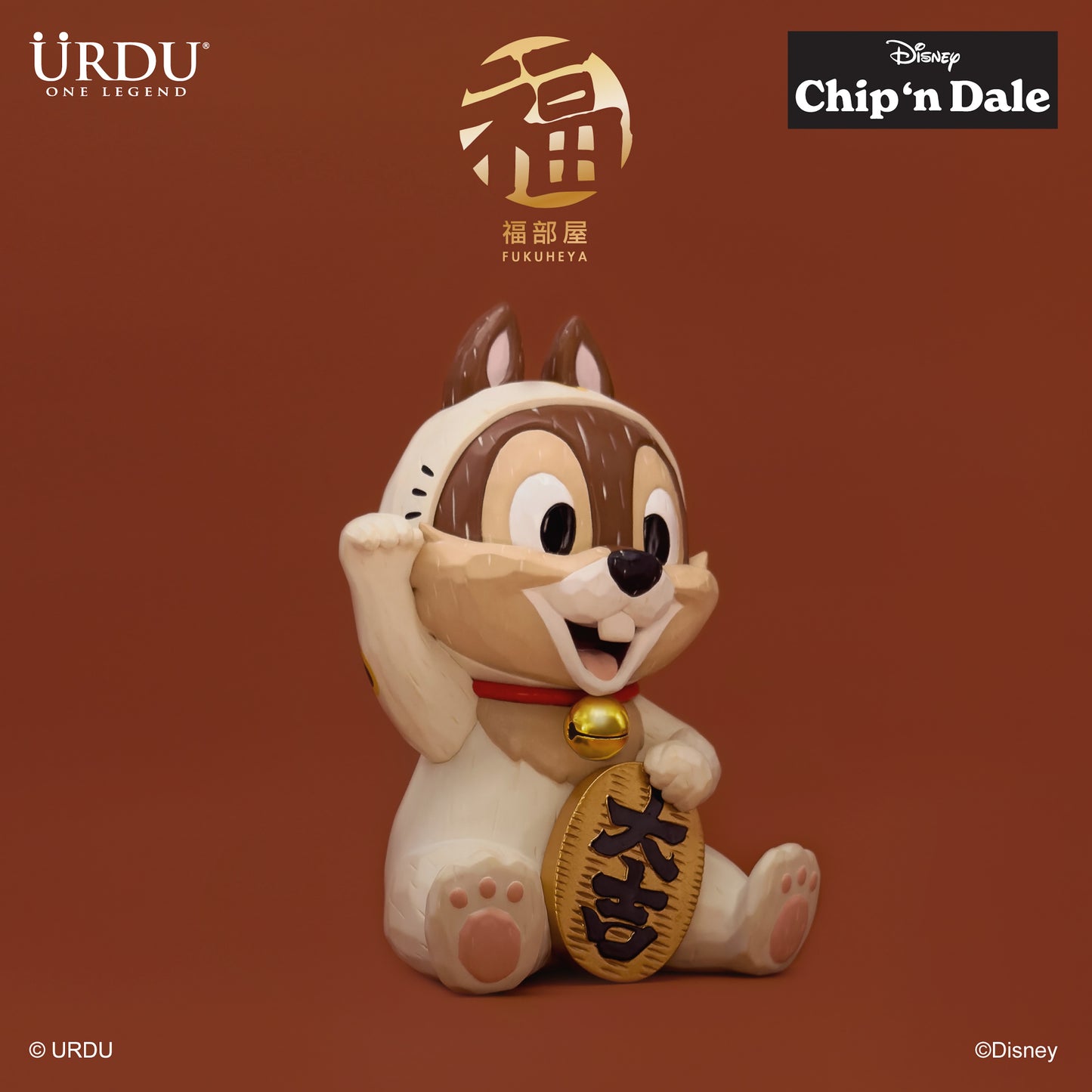 Disney Fukuheya Maneki Neko – Chip & Dale
