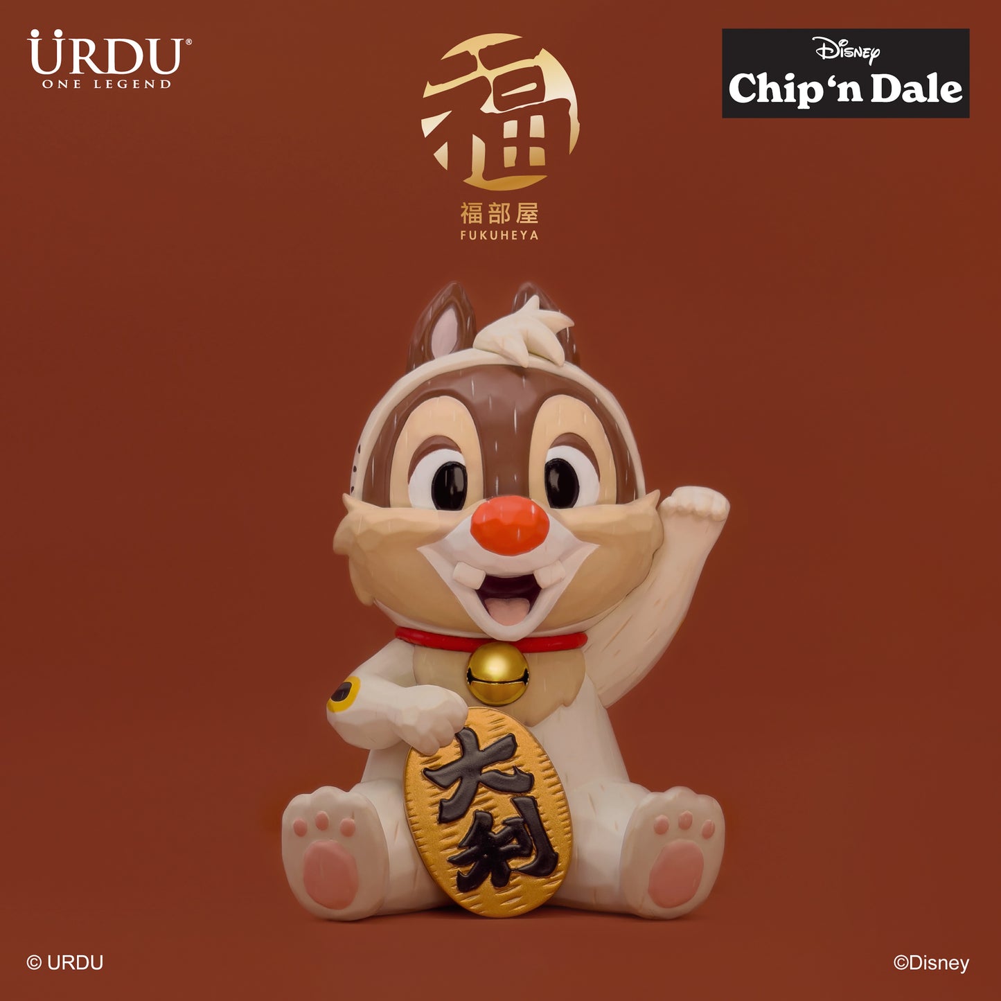 Disney Fukuheya Maneki Neko – Chip & Dale