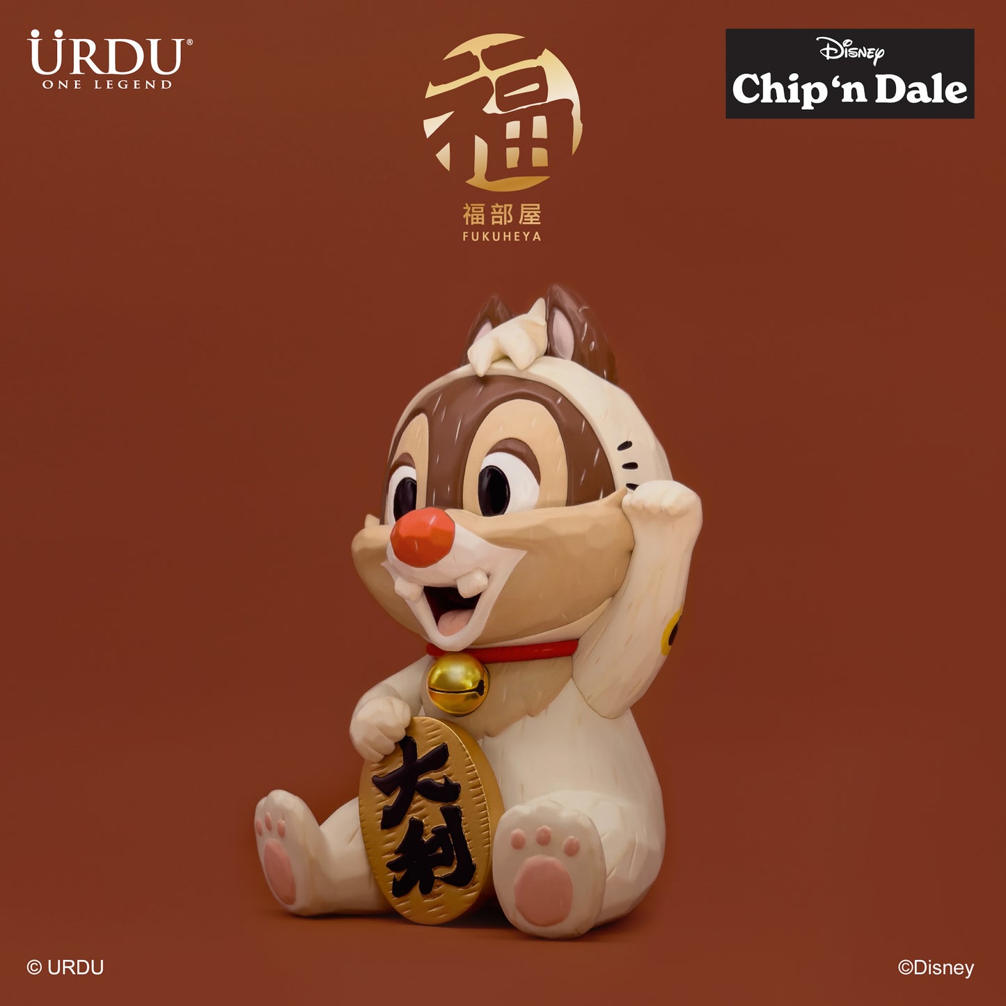 Disney Fukuheya Maneki Neko – Chip & Dale