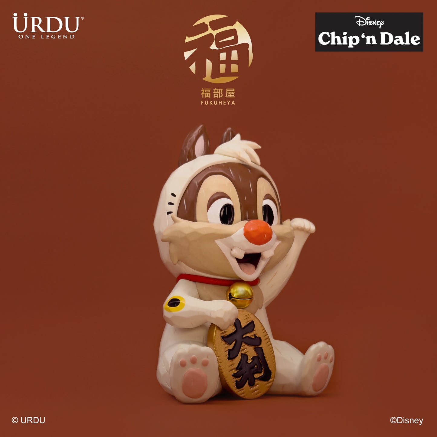 Disney Fukuheya Maneki Neko – Chip & Dale